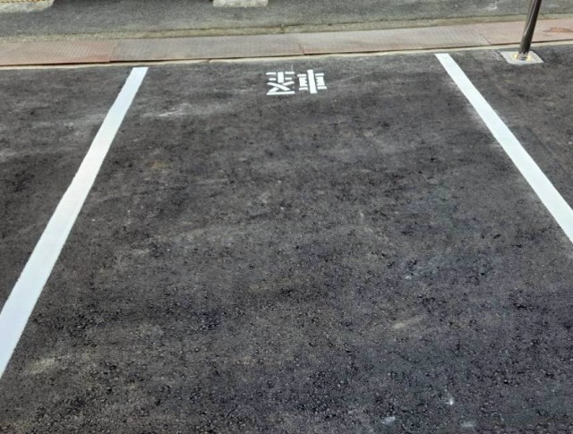 白線ライン引き　施工完了